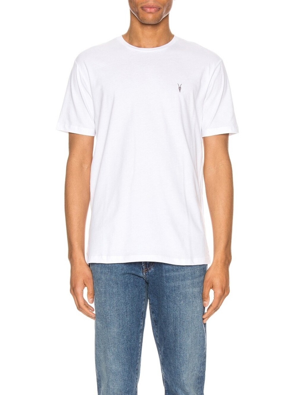 ALLSAINTS Cotton Crew Neck Ramskull T-Shirt Size Large